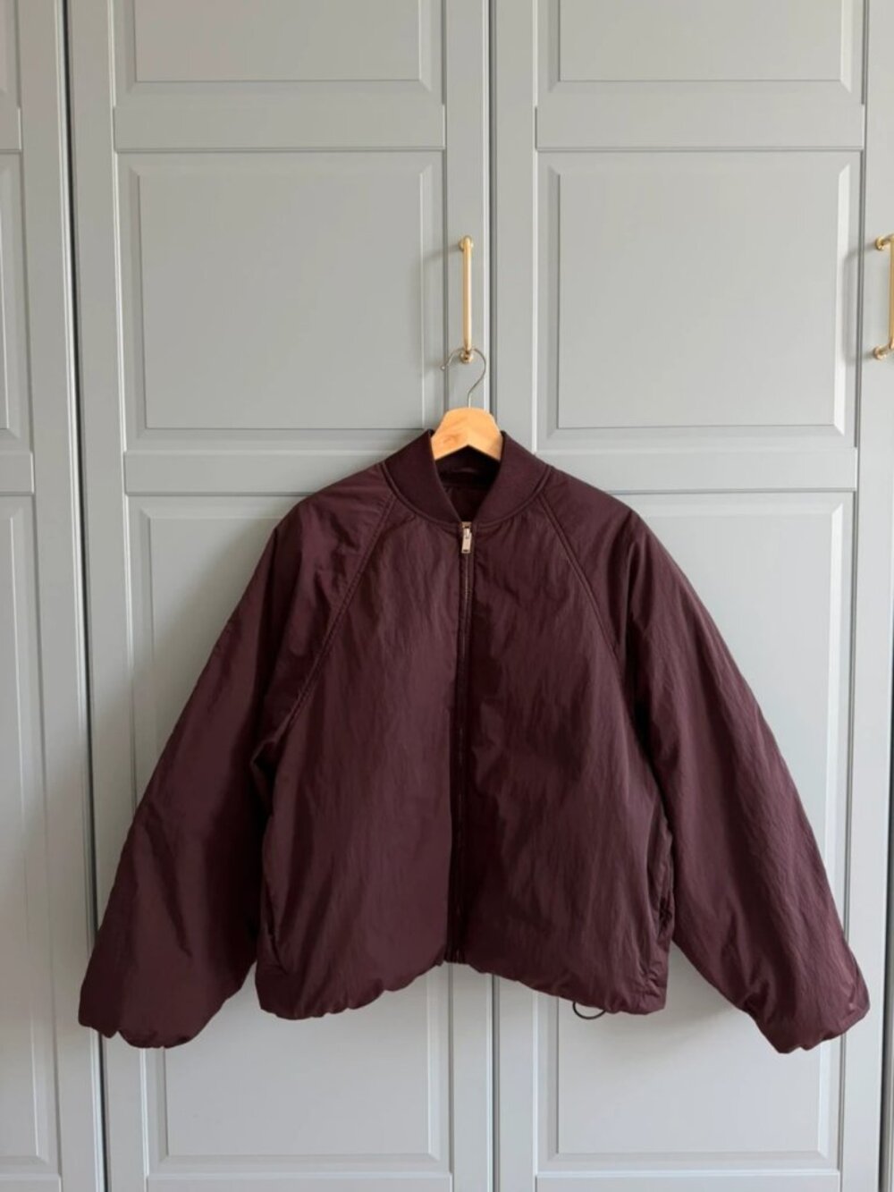 ARKET Bomber Jacket Burgundy Size M